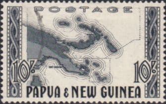 Papua New Guinea 1952 SG 14 Map Fine Used