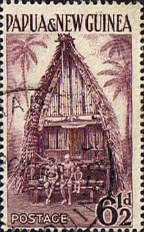 Papua New Guinea 1952 SG 7 Kiriwina Yam House Fine Used