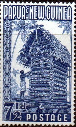 Papua New Guinea 1952 SG 8 Kiriwina Yam House Fine Mint