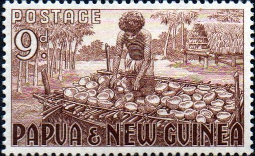 Papua New Guinea 1952 SG 9 Copra Making Fine Mint