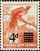 Papua New Guinea 1957 SG 16 4d.Overprint Fine Mint