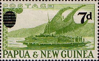 Papua New Guinea 1957 SG 17 7d.Overprint Fine Mint