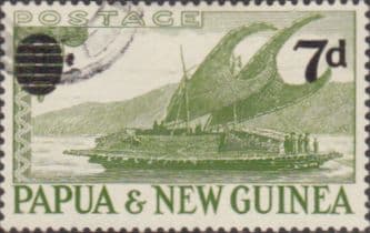 Papua New Guinea 1957 SG 17 7d.Overprint Fine Used