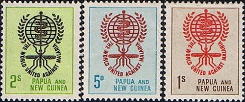 Papua New Guinea 1962 Malaria Eradication Set Fine Mint
