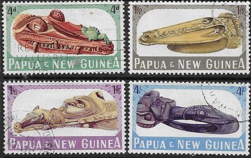 Papua New Guinea 1965 Sepik Canoe Prows in Port Moresby Museum SG73 Fine Used
