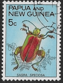 Papua New Guinea 1967 Fauna Conservation Beetles SG 109 Fine Used
