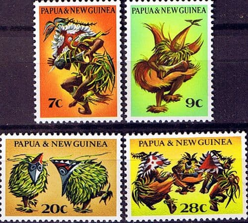 Papua New Guinea 1971 Native Dancers Set Fine Mint