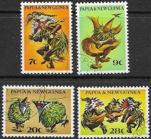 Papua New Guinea 1971 Native Dancers Set Fine Used