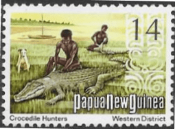 Papua New Guinea 1973 Crocodile hunters SG 249 Fine Mint
