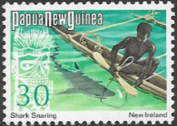 Papua New Guinea 1973 Shark Snaring SG 255 Fine Mint