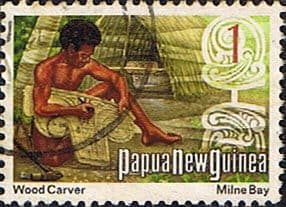 Papua New Guinea 1973 Wood Carver SG 241 Fine Used