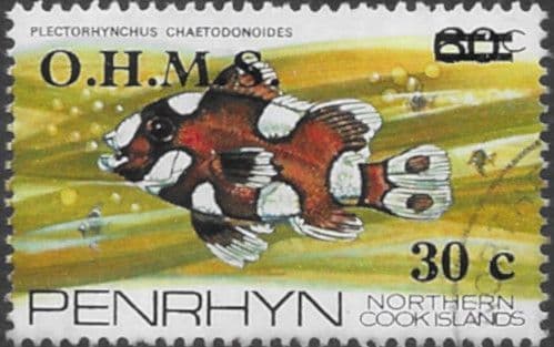 Penrhyn Island 1978 OHMS Surcharged SG O12 Fine Used