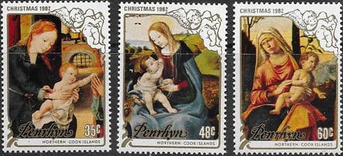 Penrhyn Island 1982 Christmas Set Fine Mint