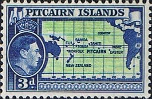 Pitcairn Islands 1940 Map SG 5 Fine Mint
