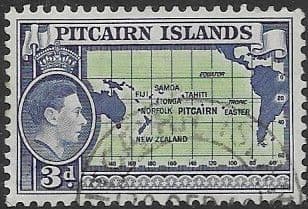 Pitcairn Islands 1940 Map SG 5 Fine Used