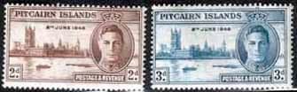 Pitcairn Islands 1946 King George VI Victory Set Fine Mint