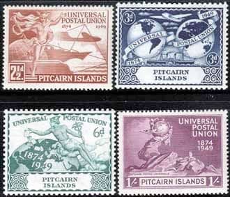 Pitcairn Islands 1949 Universal Postal Union Set Fine Mint