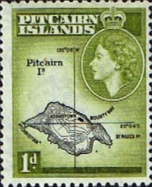 Pitcairn Islands 1957 Map SG 19 Fine Mint