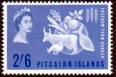 Pitcairn Islands 1963 Freedom From Hunger Fine Mint
