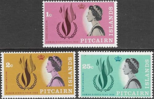 Pitcairn Islands 1968 International Human Rights Year Set Fine Mint