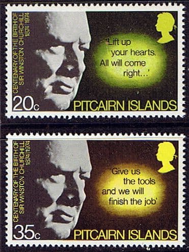 Pitcairn Islands 1974 Churchill Centenary Set Fine Mint