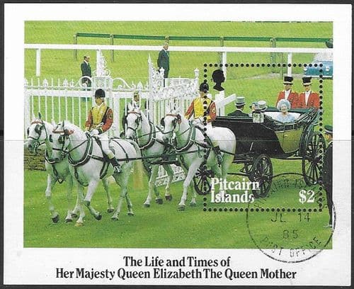 Pitcairn Islands 1985 Queen Mother Life and Times Miniature Sheet Fine Used