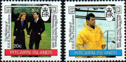 Pitcairn Islands 1986 Royal Wedding Set Fine Mint