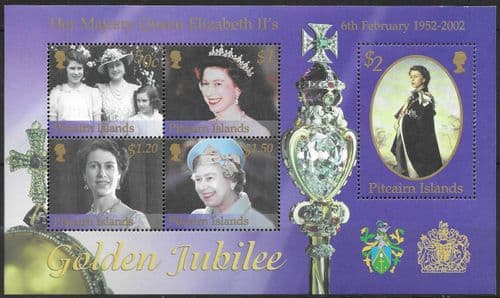 Pitcairn Islands 2002 Golden Jubilee Miniature Sheet Fine Mint