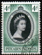 Pitcairn Islands Queen Elizabeth II 1953 Coronation Fine Used