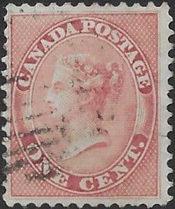 Quebec 1859 Values in cents SG 29 Fine Used