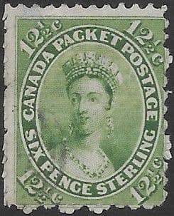 Quebec 1859 Values in cents SG 39 Used