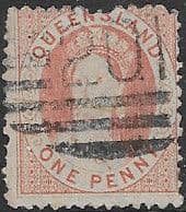 Queensland 1868 Queen Victoria SG 83 Used
