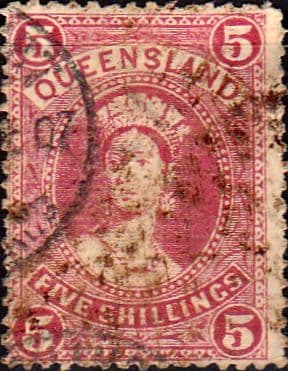 Queensland 1882 Queen Victoria SG 154 Good Used