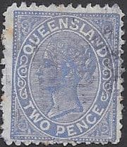 Queensland 1887 Queen Victoria SG 180 Fine Used