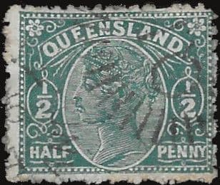 Queensland 1890 Queen Victoria SG 186 Fine Used