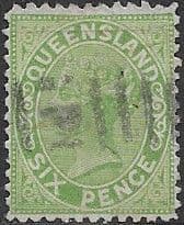 Queensland 1890 Queen Victoria SG 196 Fine Used