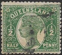 Queensland 1895 Queen Victoria SG 208 Fine Used