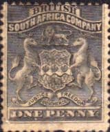 Rhodesia 1892 British South Africa Company SG 1 Fine Used