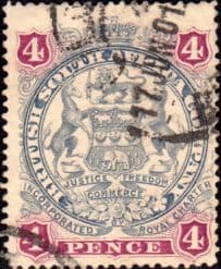 Rhodesia 1897 British South Africa Company SG 70 Fine Used