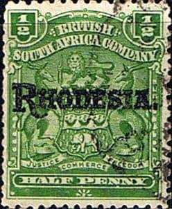 Rhodesia 1909 British South Africa Company Overprint SG 100 Fine Used