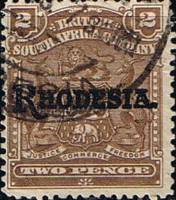 Rhodesia 1909 British South Africa Company Overprint SG 102 Fine Used