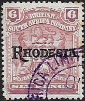Rhodesia 1909 British South Africa Company Overprint SG 106b Fine Used