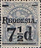 Rhodesia 1909 British South Africa Company Surcharged SG 116 Fine Mint