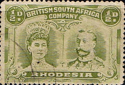 Rhodesia 1910 British South Africa Company Heads SG 119 Fine Used