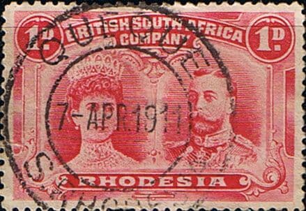 Rhodesia 1910 British South Africa Company Heads SG 123 Fine Used