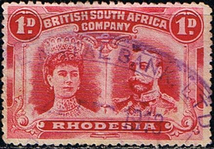 Rhodesia 1910 British South Africa Company Heads SG 125 Fine Used