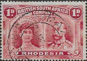 Rhodesia 1910 British South Africa Company Heads SG 170 Fine Used