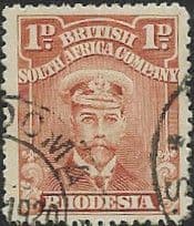Rhodesia 1913 British South Africa Company Head SG 192 Fine Used