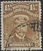 Rhodesia 1913 British South Africa Company Head SG 197 Fine Used