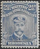 Rhodesia 1913 British South Africa Company Head SG 200 Fine Mint